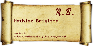 Mathisz Brigitta névjegykártya